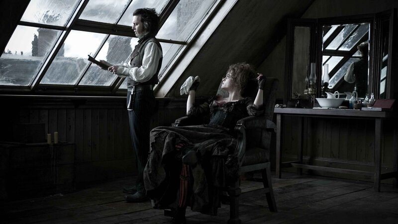 Man and Woman in Attic — Black, Dramatic