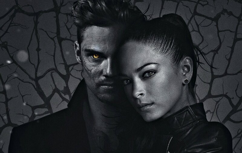 Man and Woman in Black — Dramatic, Photograph