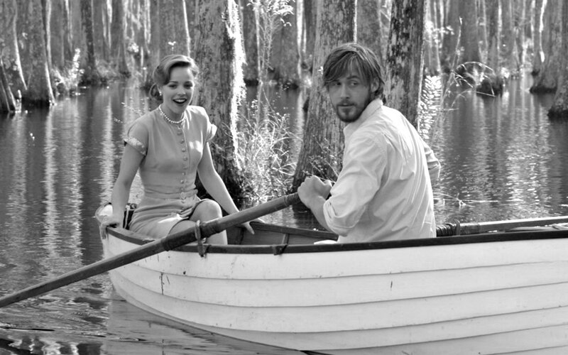 Man and Woman in Boat — Black