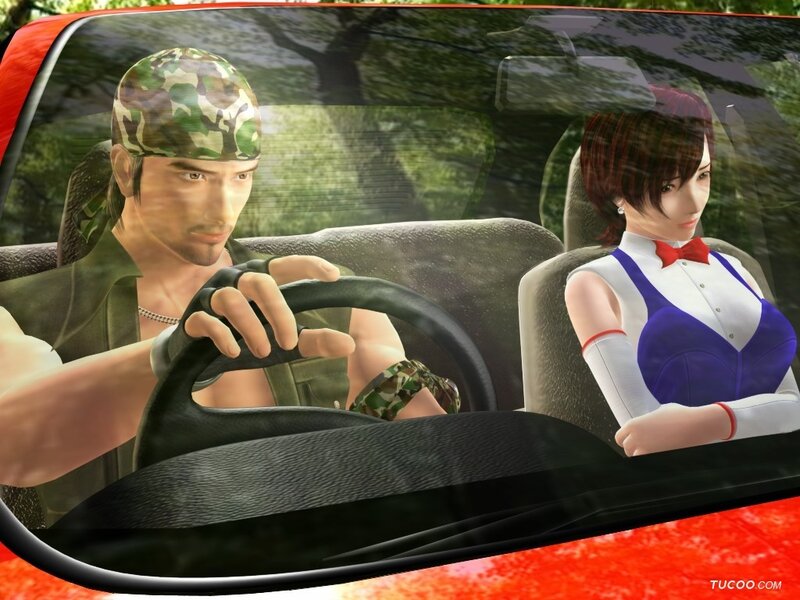 Man and Woman in Car — Red