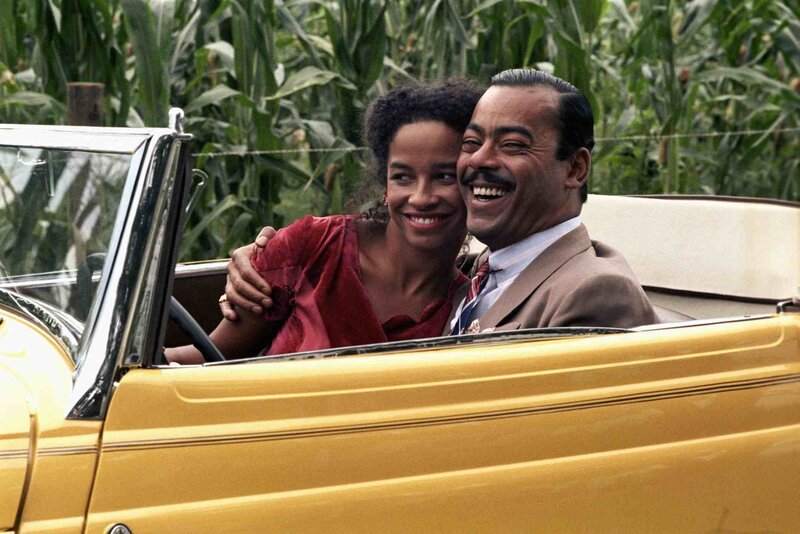Man and Woman in Car — Yellow