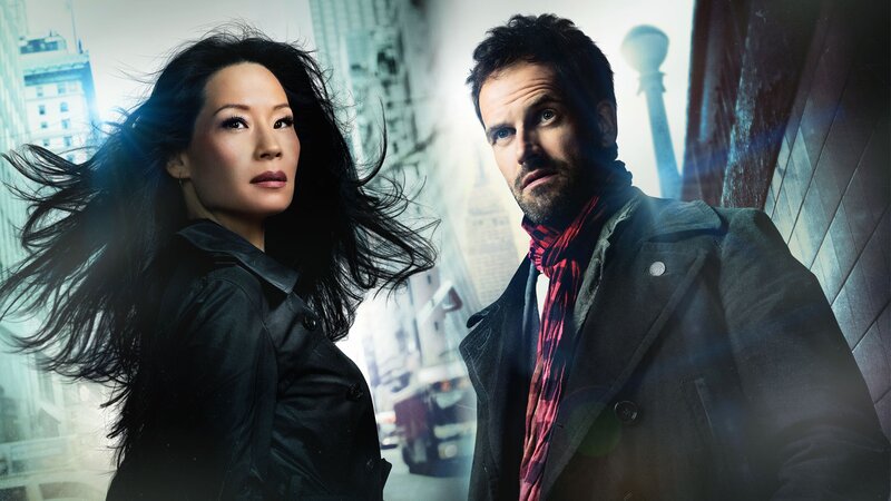 Man and Woman in City — Black, Dramatic, Photograph