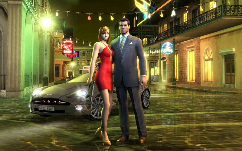 Man and woman in city street