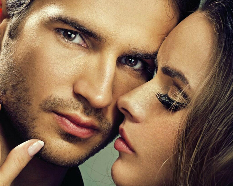 Man and Woman in Close-up — Brown, Intimate