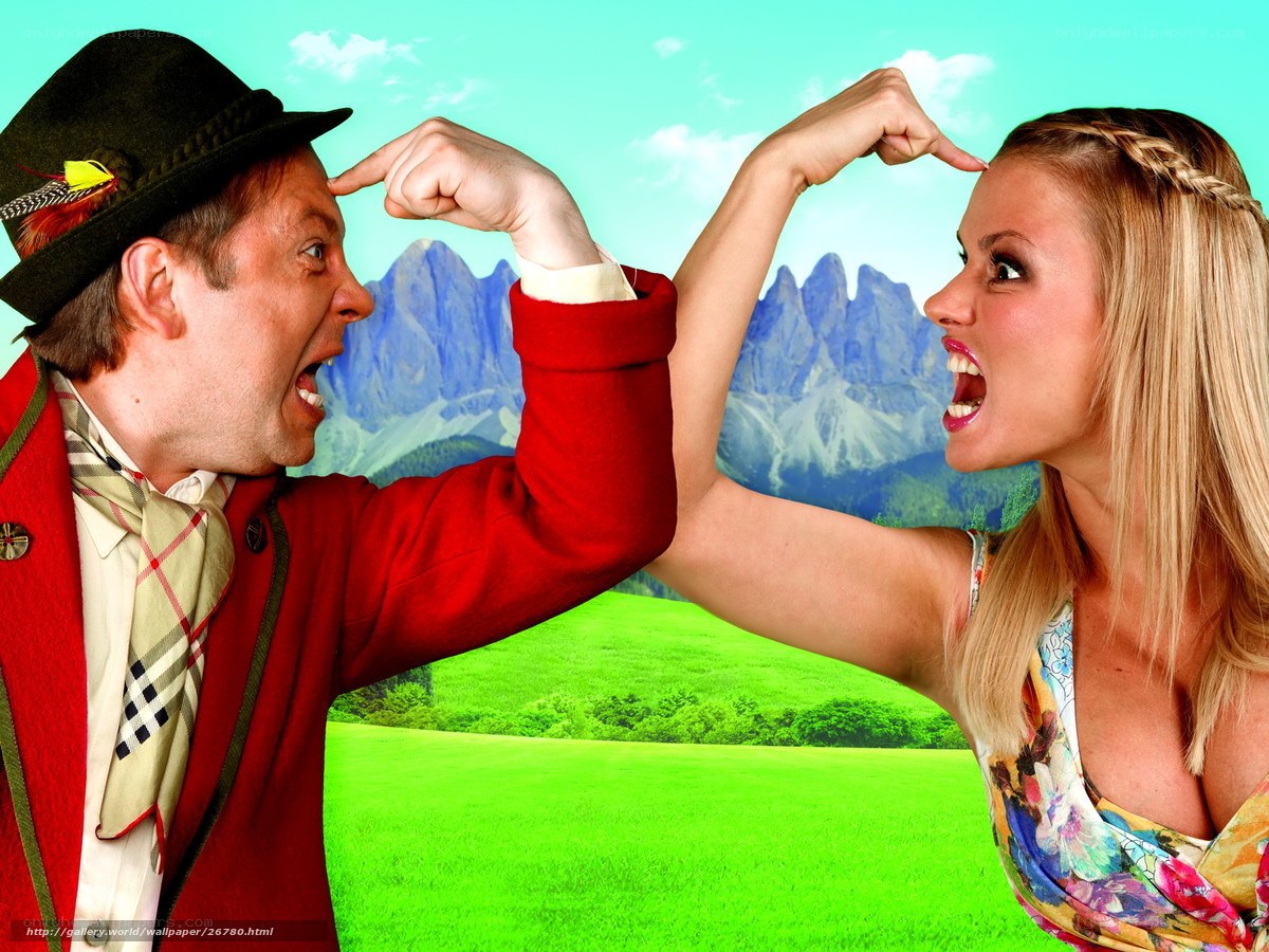 Man and woman in conflict