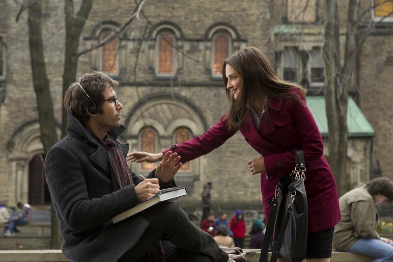 Man and woman in conversation