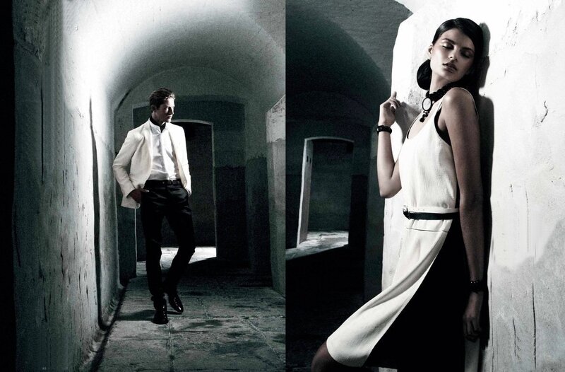 Man and Woman in Corridor
