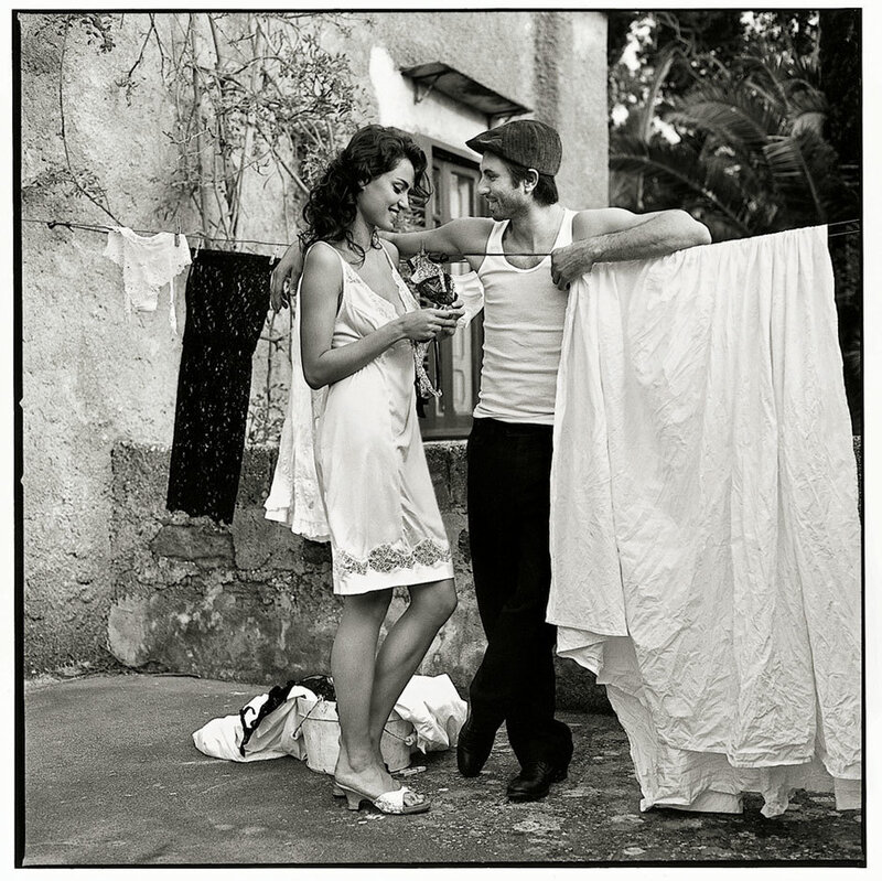 Man and Woman in Courtyard