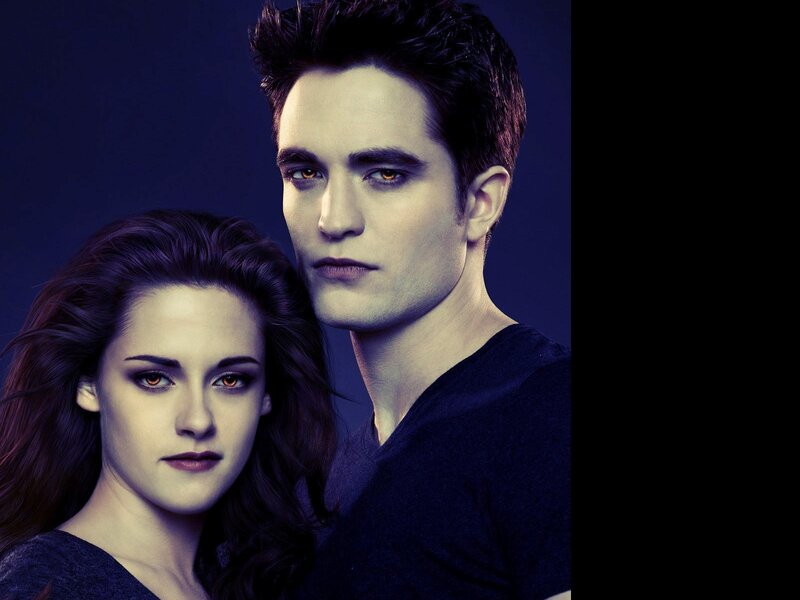 Man and Woman in Dark Clothing — Blue, Dramatic