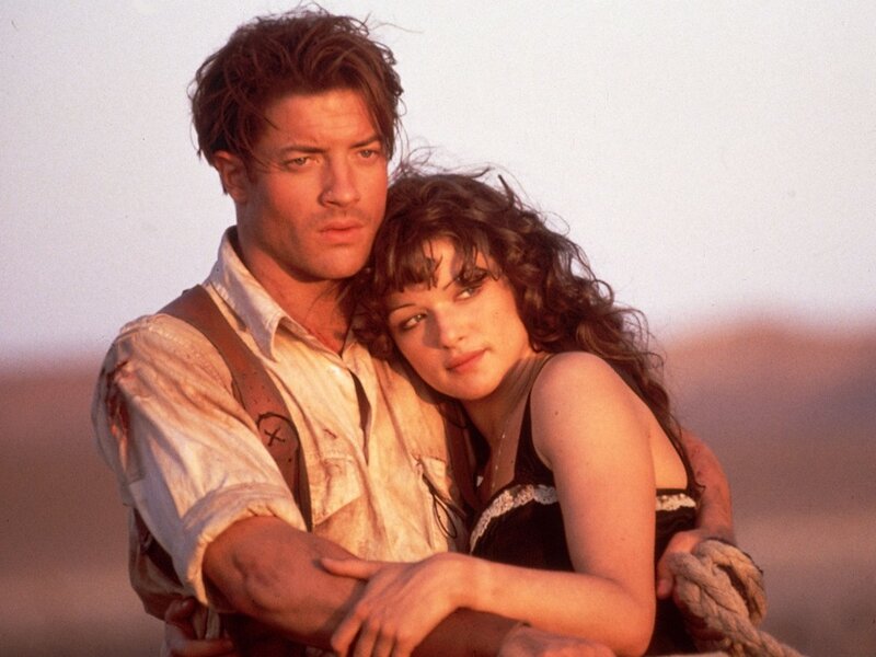 Man and woman in desert embrace