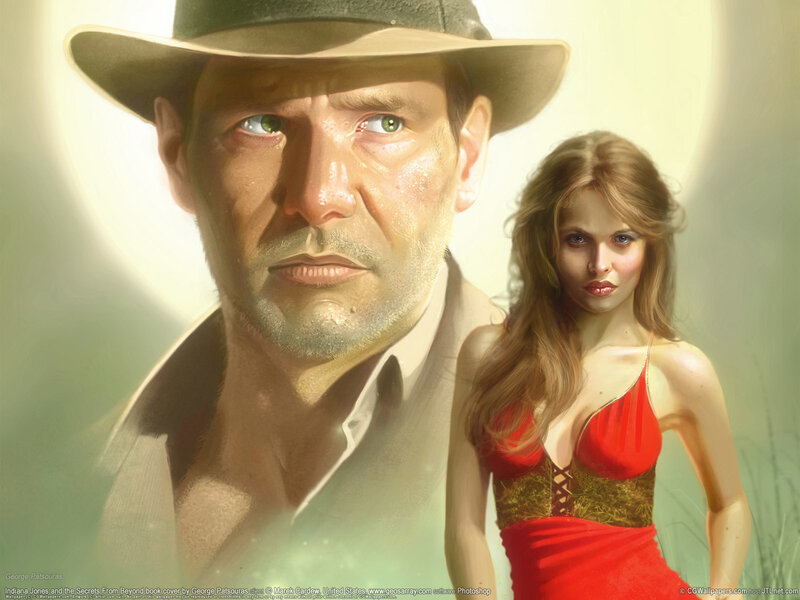 Man and Woman in Desert — Red