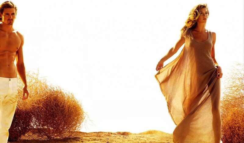 Man and woman in desert