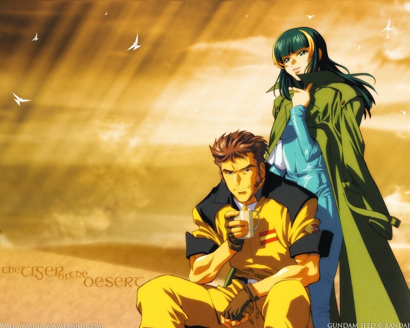 Man and Woman in Desert — Yellow