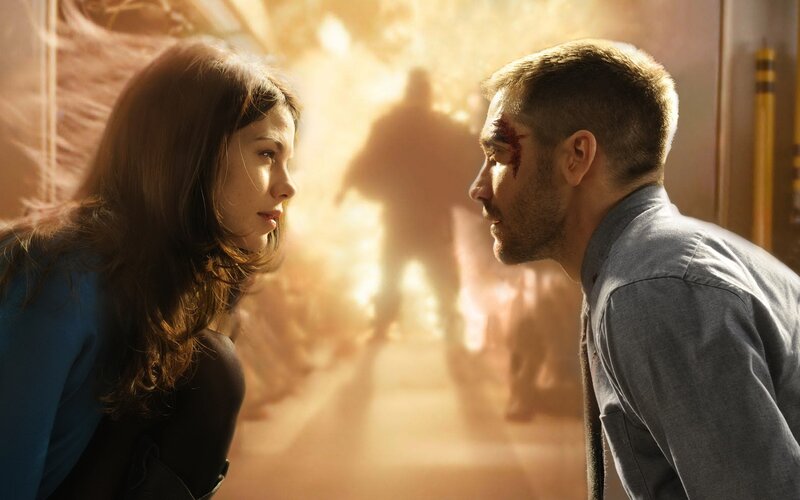 man and woman in dramatic scene