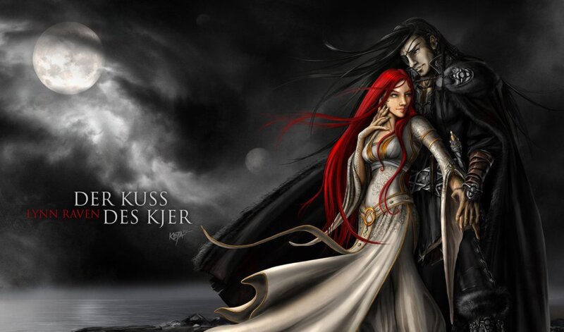 Man and Woman in Fantasy Attire — Black