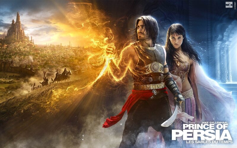 Man and Woman in Fantasy Attire — Gold, Dramatic, Sunset