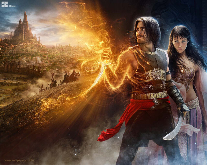 Man and Woman in Fantasy Scene — Gold