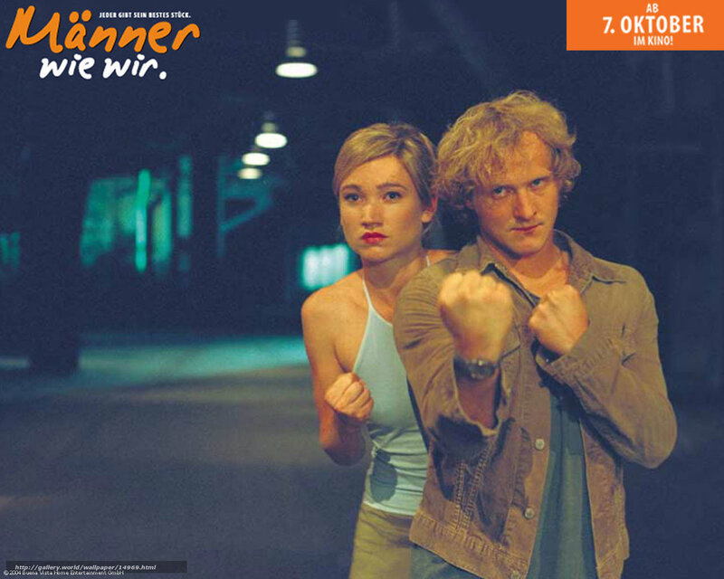 Man and Woman in Fighting Stance