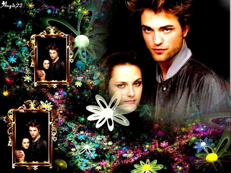 Man and Woman in Floral Background