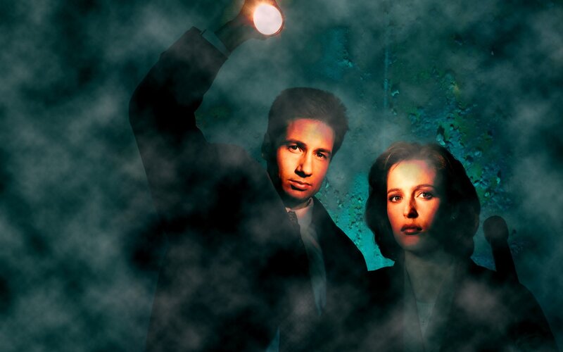 Man and Woman in Fog — Blue