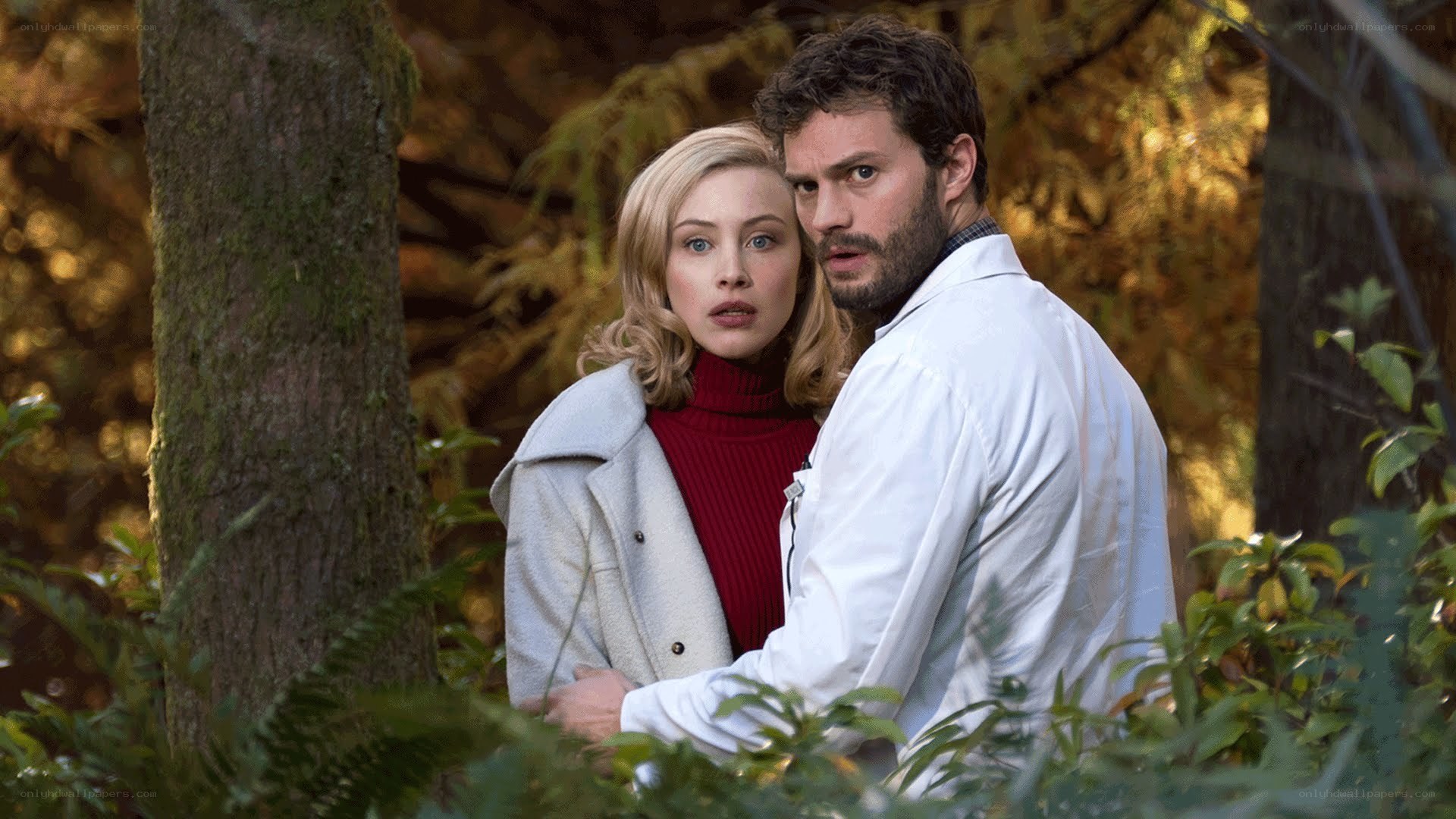 Man and woman in forest
