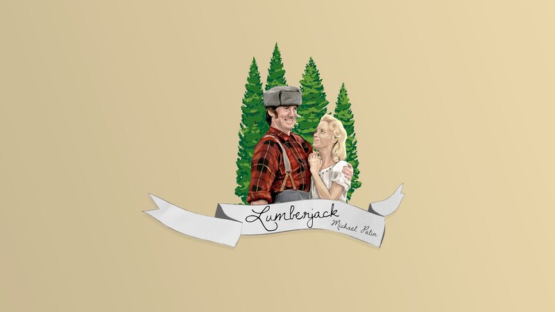 Man and Woman in Forest — Beige