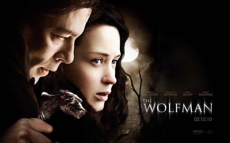 Man and Woman in Forest — Black, Dramatic, Night, Photograph, Moon, Wolf Head