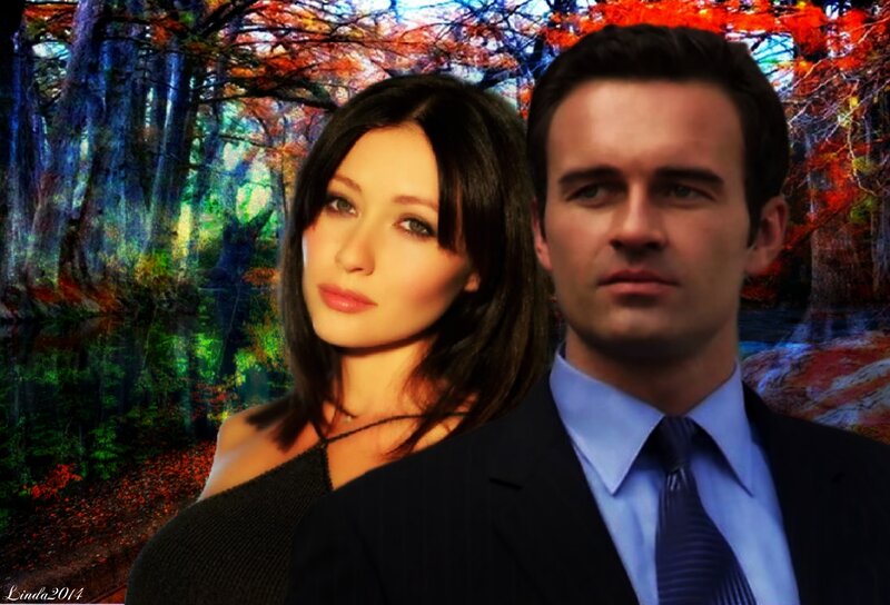 Man and Woman in Forest — Blue, Dramatic, Autumn
