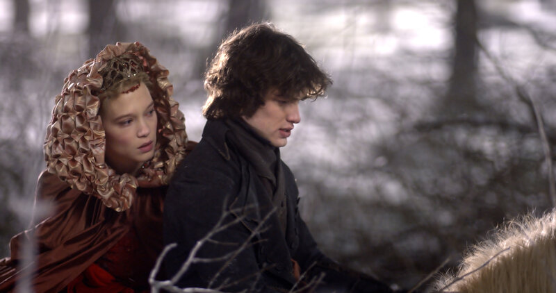 Man and Woman in Forest — Brown, Dramatic, Winter