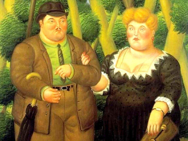 Man and Woman in Forest — Green, Calm