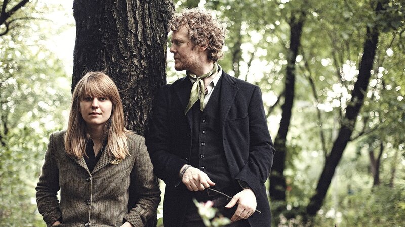 Man and woman in forest