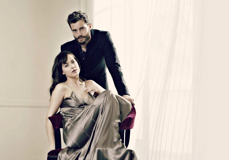 Man and Woman in Formal Wear — Beige, Dramatic