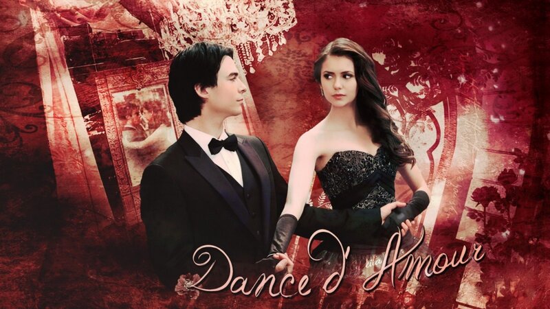 Man and Woman in Formal Wear — Red, Dramatic, Digital Art