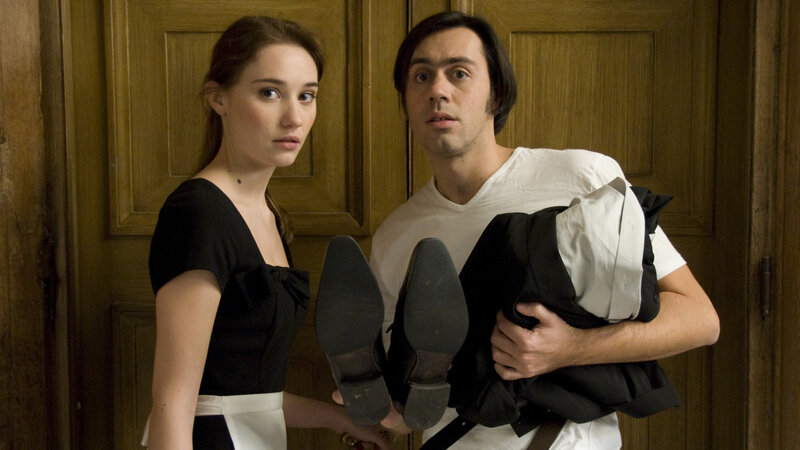 Man and woman in hallway
