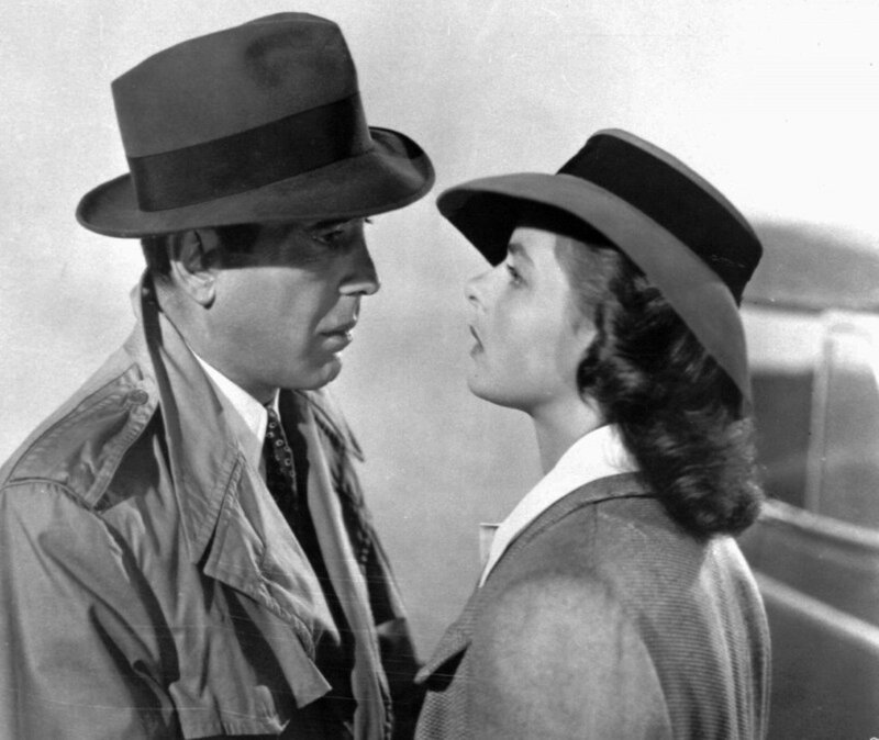 Man and Woman in Hats — Black
