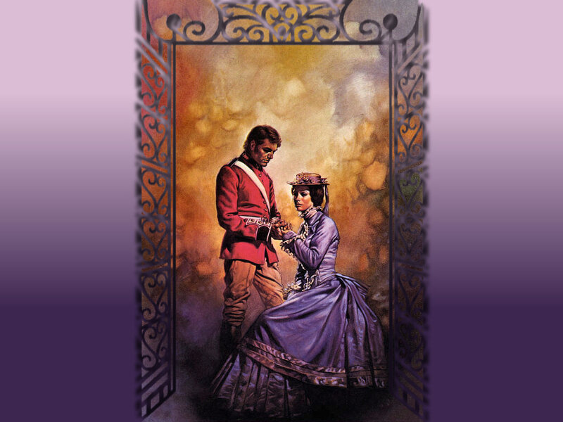 Man and Woman in Historical Attire — Purple