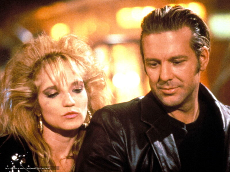 Man and woman in leather jacket