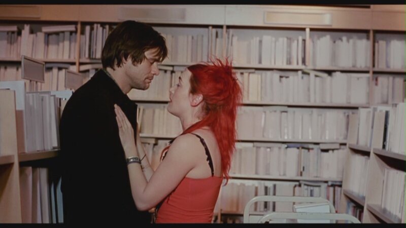 Man and woman in library