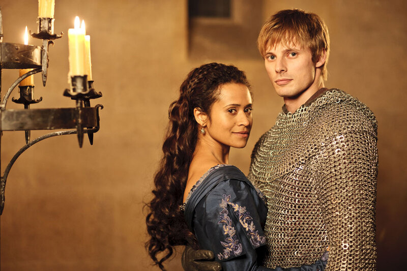 Man and Woman in Medieval Attire — Brown, Dramatic