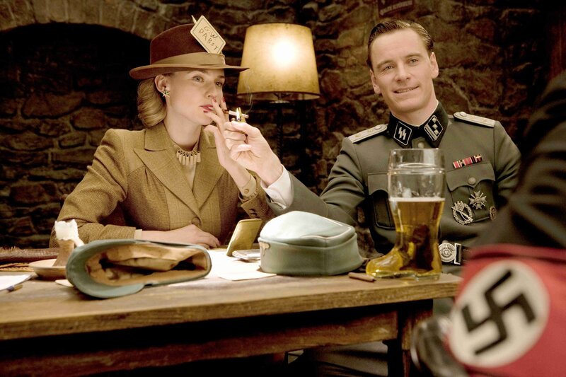 Man and woman in military setting