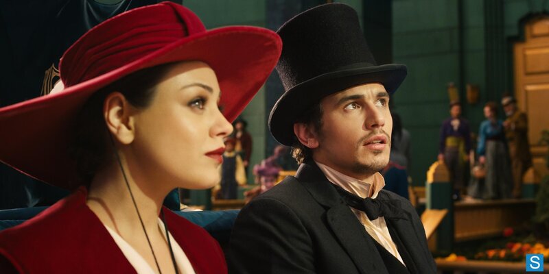 Man and Woman in Period Attire — Red