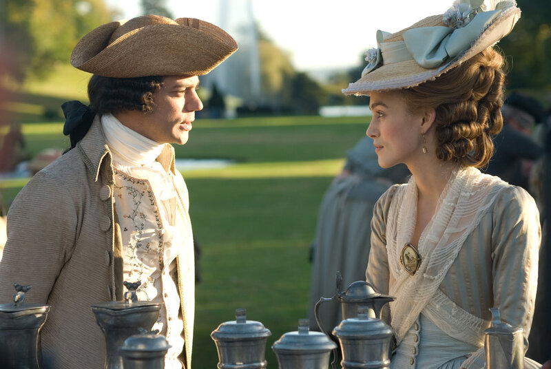 Man and Woman in Period Clothing — Beige