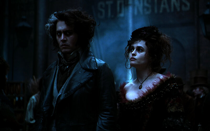 Man and Woman in Period Clothing — Blue, Dark, Dramatic