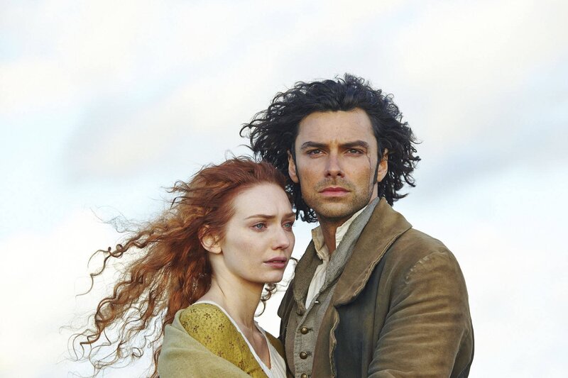Man and Woman in Period Clothing — White, Dramatic, Photograph, Woman with Red Hair
