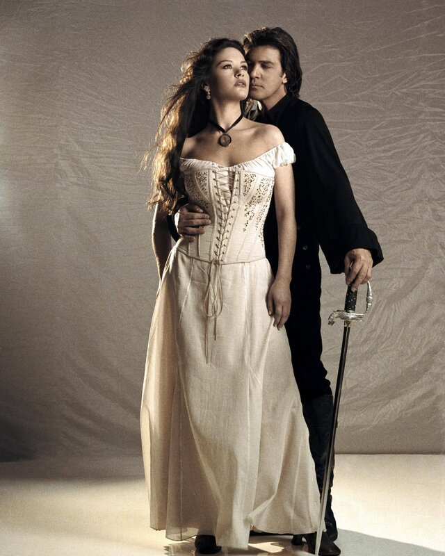 Man and woman in period costumes