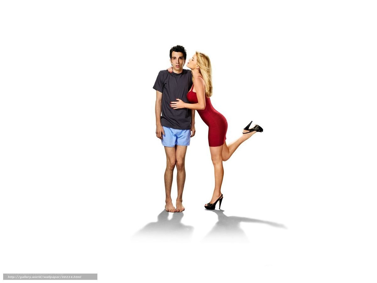 Man and woman in playful pose