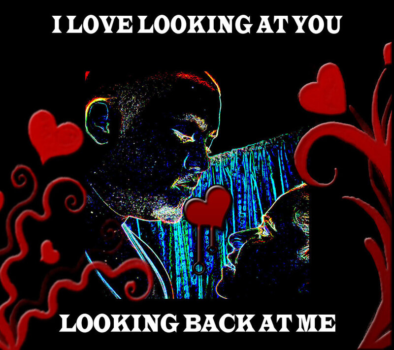 Man and Woman in Profile — Black