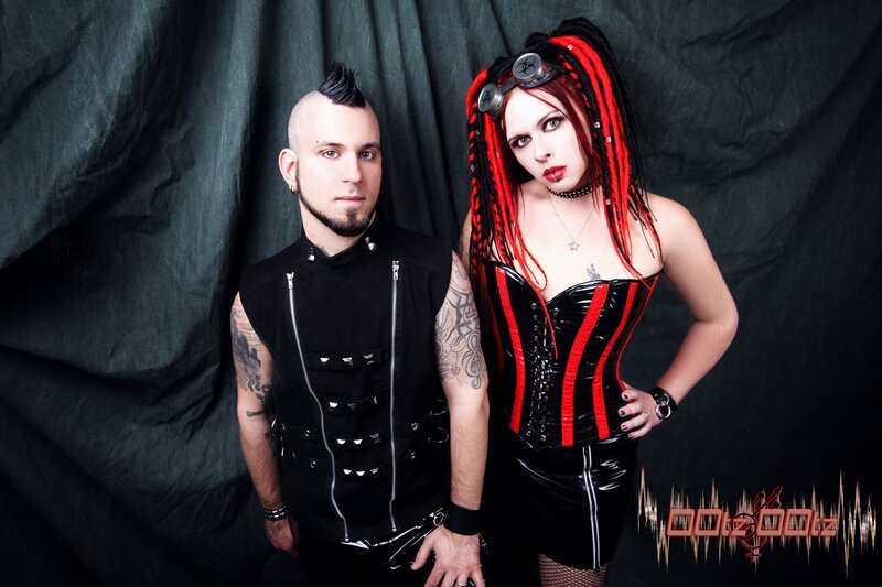 Man and Woman in Punk Attire