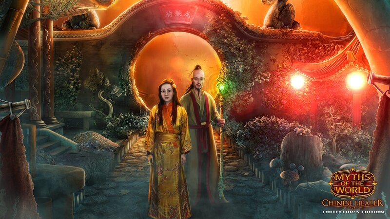Man and Woman in Robes — Orange