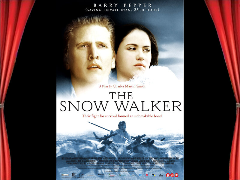 Man and Woman in Snow — Red